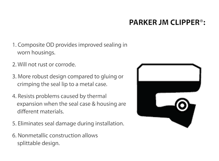 Parker JM Clipper Seal Benefits